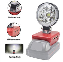Load image into Gallery viewer, LED Work Light 3 Inch with USB for Milwaukee 18V Battery