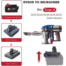 Load image into Gallery viewer, Dyson Battery Adapter to Milwaukee Battery DC31 DC34 DC35 DC44 DC45 DC56 DC57 - Type A