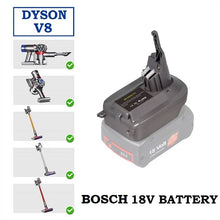 Load image into Gallery viewer, Bosch Blue 18V Battery Adapter for Dyson V8 Cordless Vacuum Cleaner