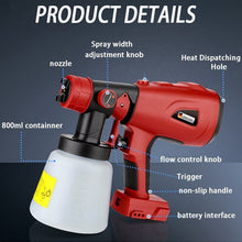 Load image into Gallery viewer, Milwaukee 18V Li-Ion Cordless Paint Spray Gun 800ml