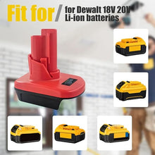 Load image into Gallery viewer, Milwaukee M12 12V Battery Adapter to Dewalt Milwaukee 18V Battery