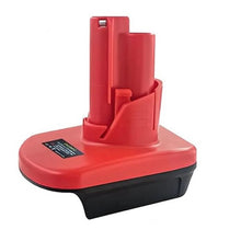 Load image into Gallery viewer, Milwaukee M12 12V Battery Adapter to Dewalt Milwaukee 18V Battery