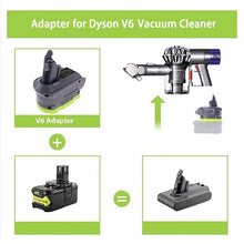 Load image into Gallery viewer, Dyson V6 Battery Adapter to Ryobi ONE+ 18V Li-Ion Battery