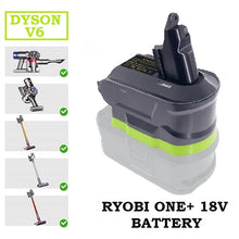 Load image into Gallery viewer, Dyson V6 Battery Adapter to Ryobi ONE+ 18V Li-Ion Battery