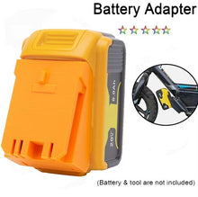 Load image into Gallery viewer, Stacyc Battery Adapter to Dewalt 18V Battery 12&quot; &amp; 16&quot; Balance Bikes
