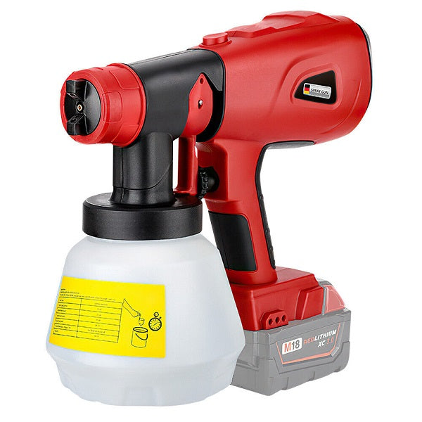 Cordless Paint Spray Gun For Milwaukee 18V Battery 1000ml