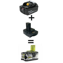 Load image into Gallery viewer, Makita Battery Adapter to run Ryobi 18V One+ Tool - Battery Adapters
