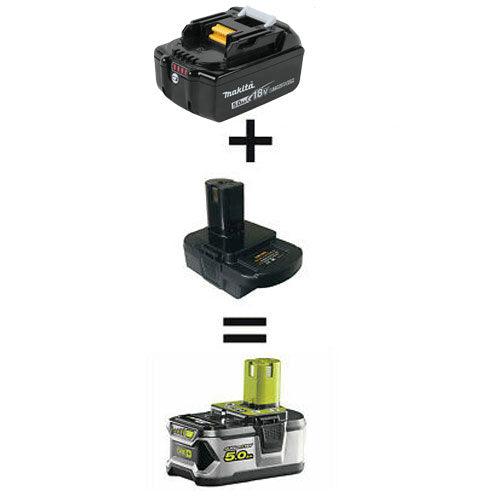 Makita Battery Adapter to run Ryobi 18V One+ Tool - Battery Adapters